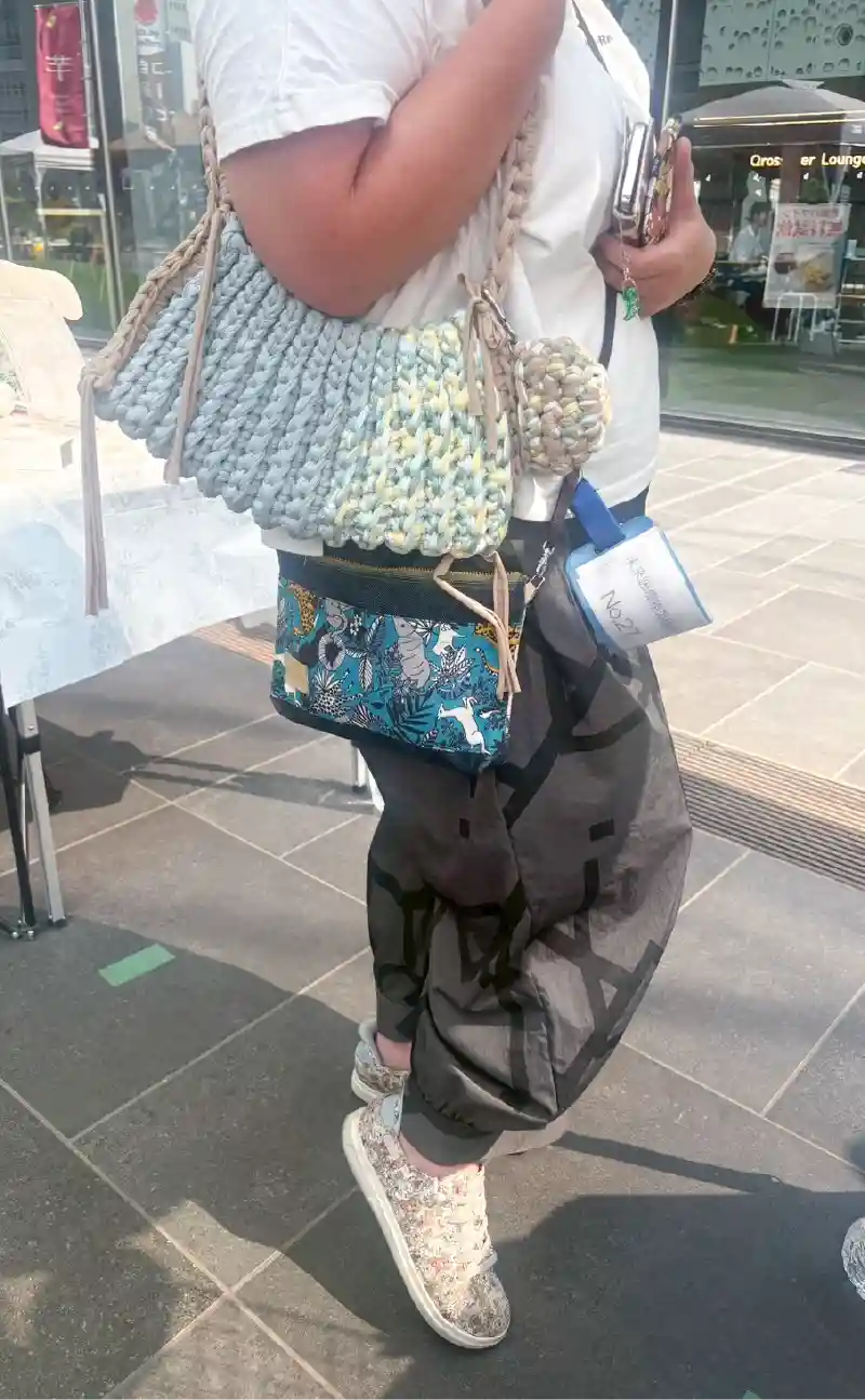 編み物バッグ、出店イベントで売れた手作りアイテム