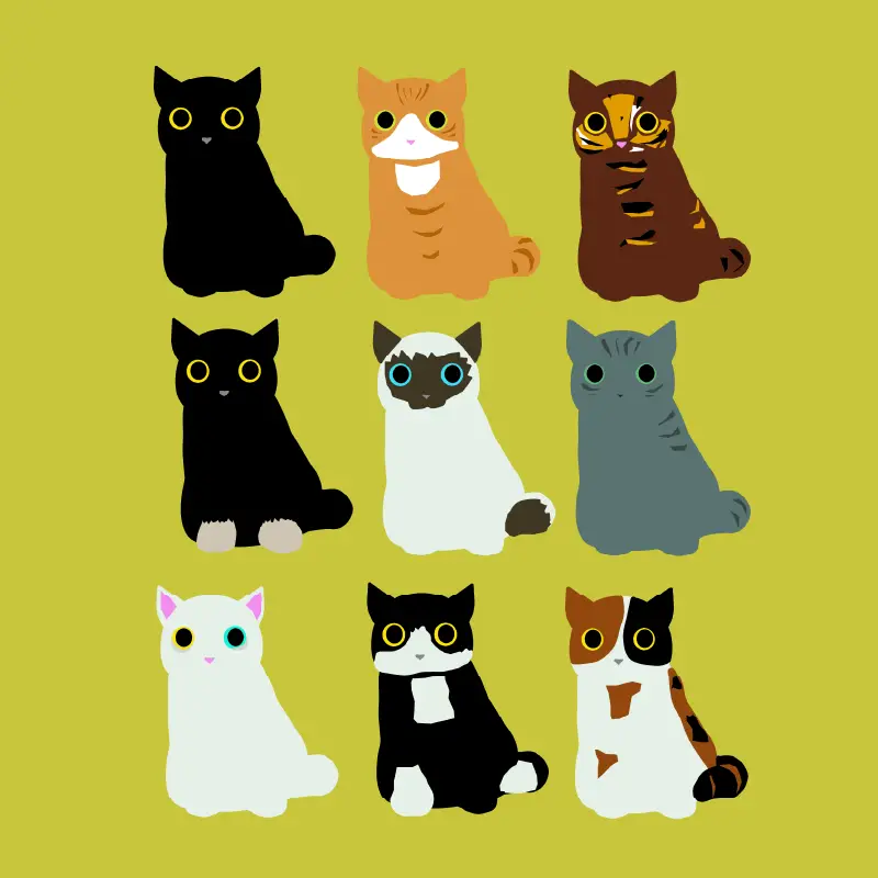 猫をテーマにしたデジタルアート