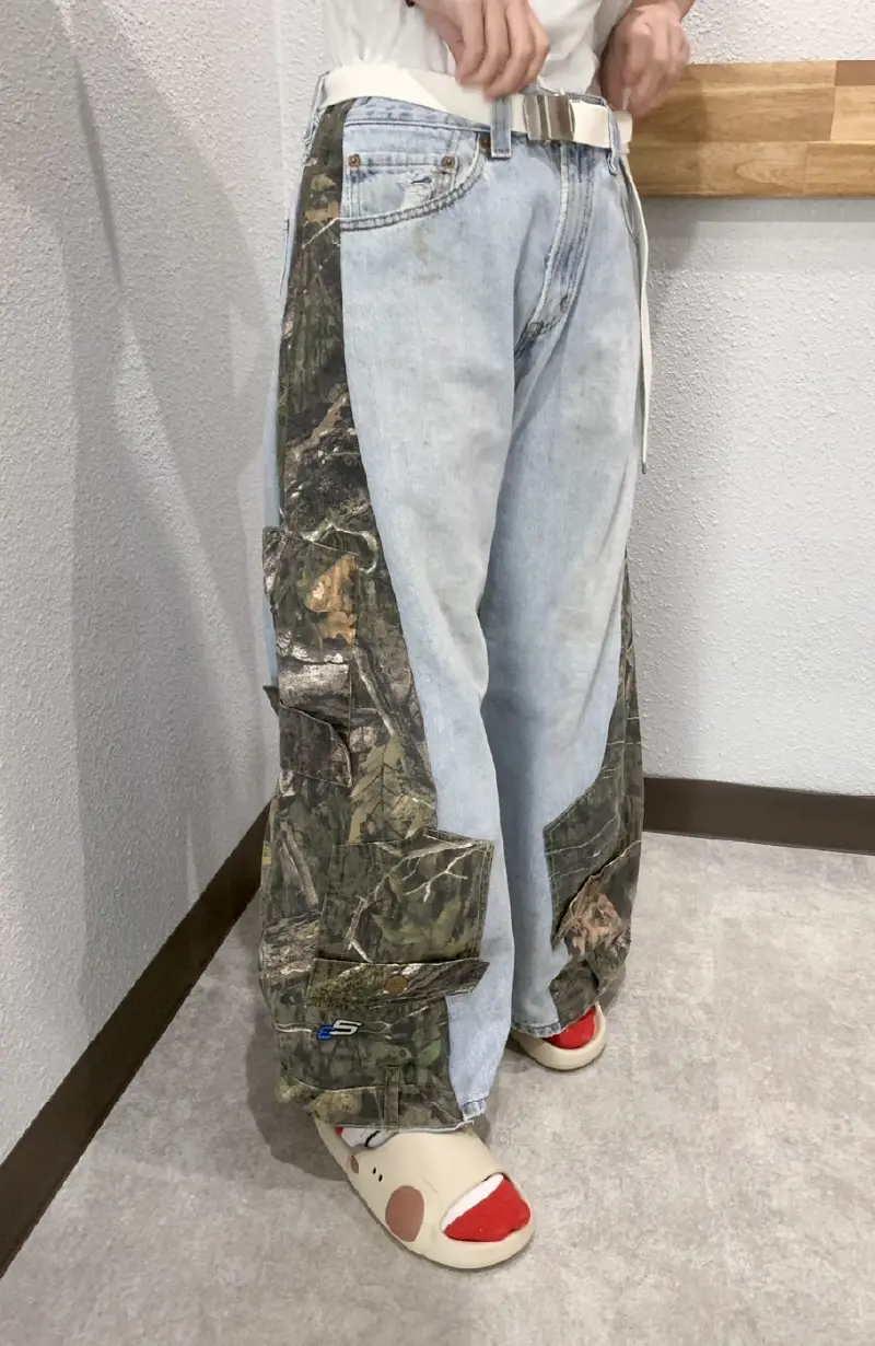 リメイクデニムの側面写真