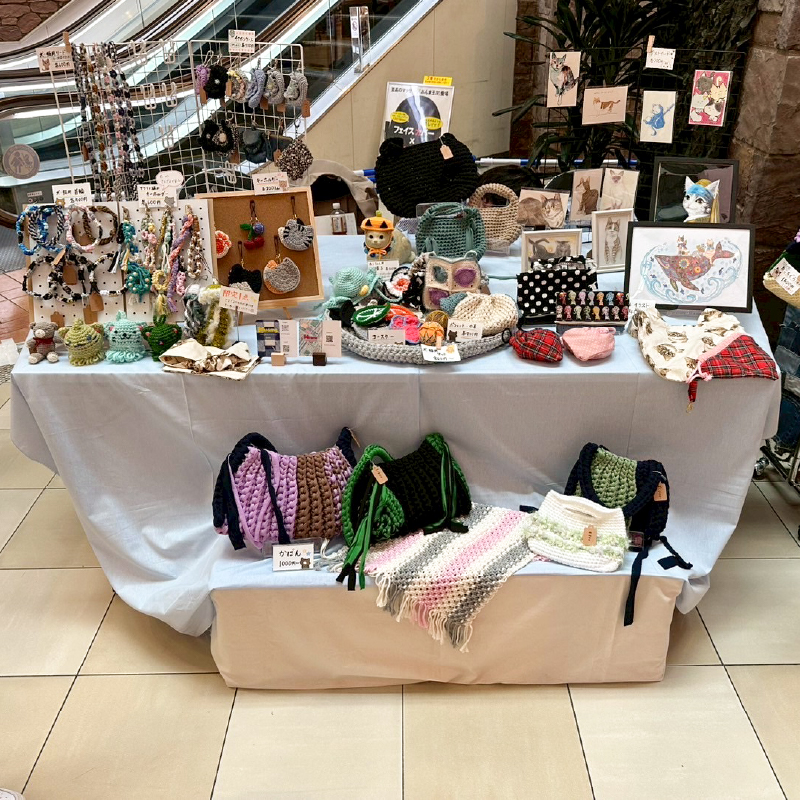 完了した商品のディスプレイ
