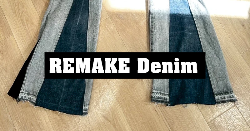 モード系リメイクデニム制作に取り組む利用者さん